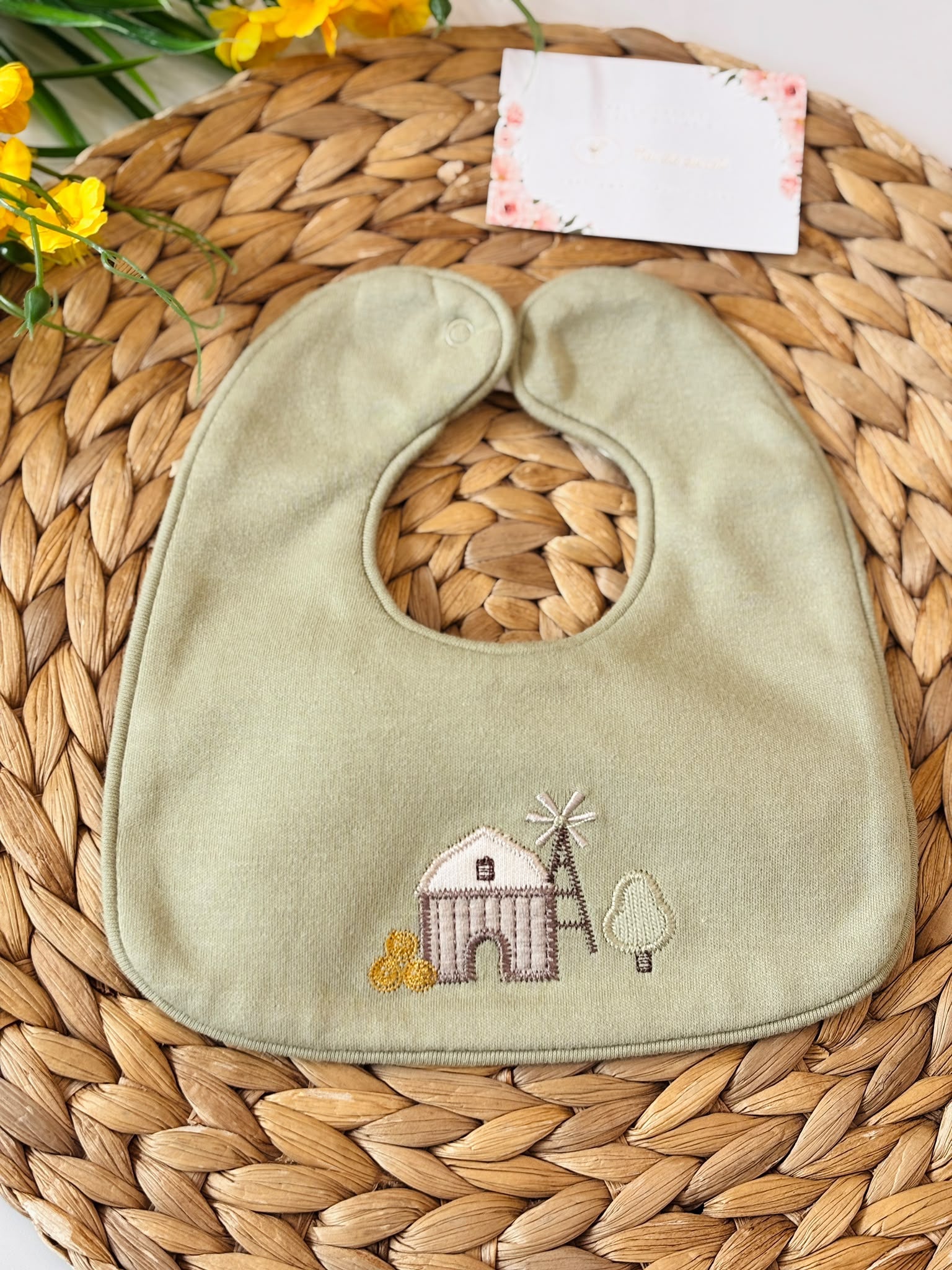BAVETTA COTONE CALDO VERDE - Noi da piccoli