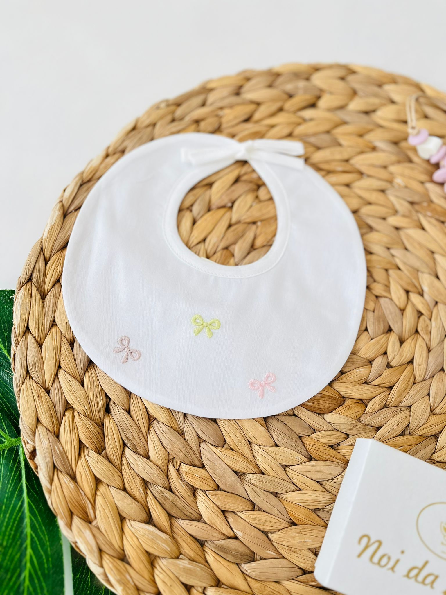 BAVETTA FIOCCHI 100 % COTONE ROSA MULTICOLOR - Noi da piccoli