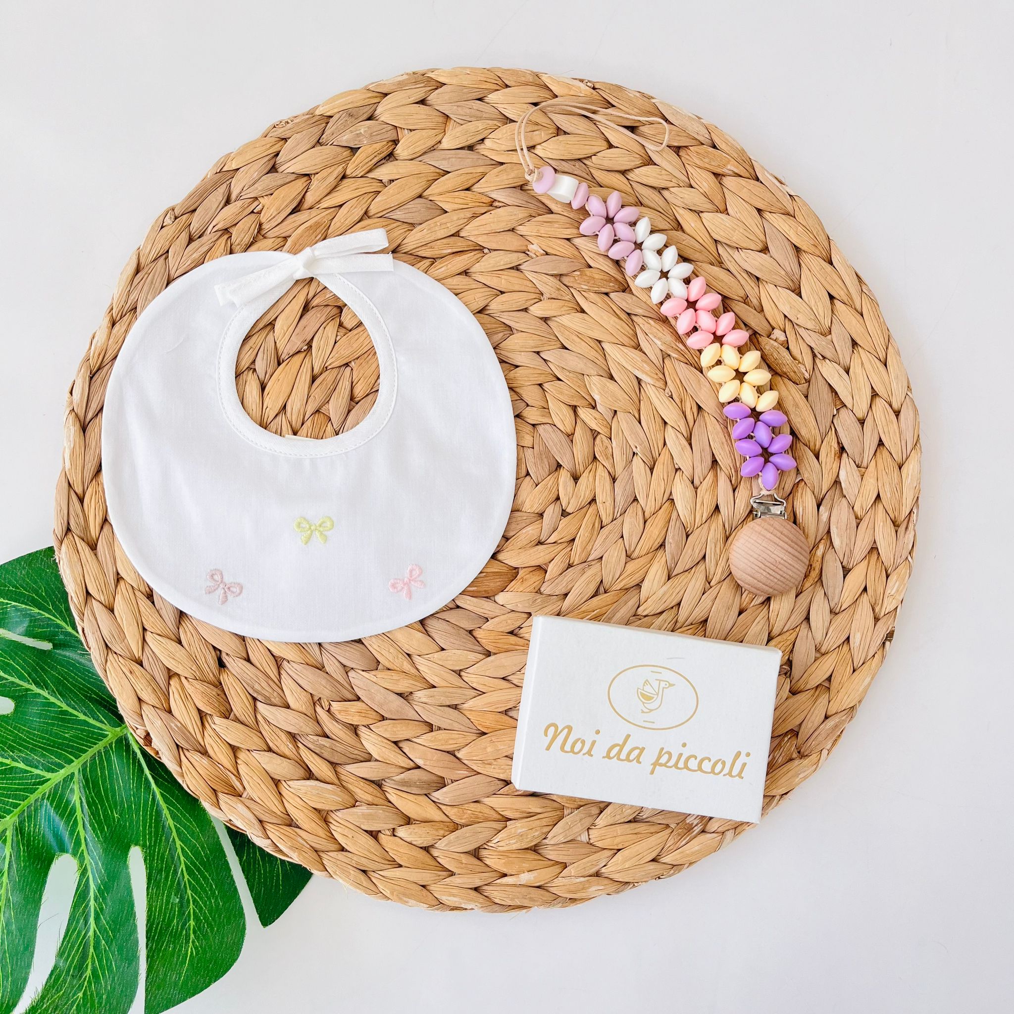 BAVETTA FIOCCHI 100 % COTONE ROSA MULTICOLOR - Noi da piccoli