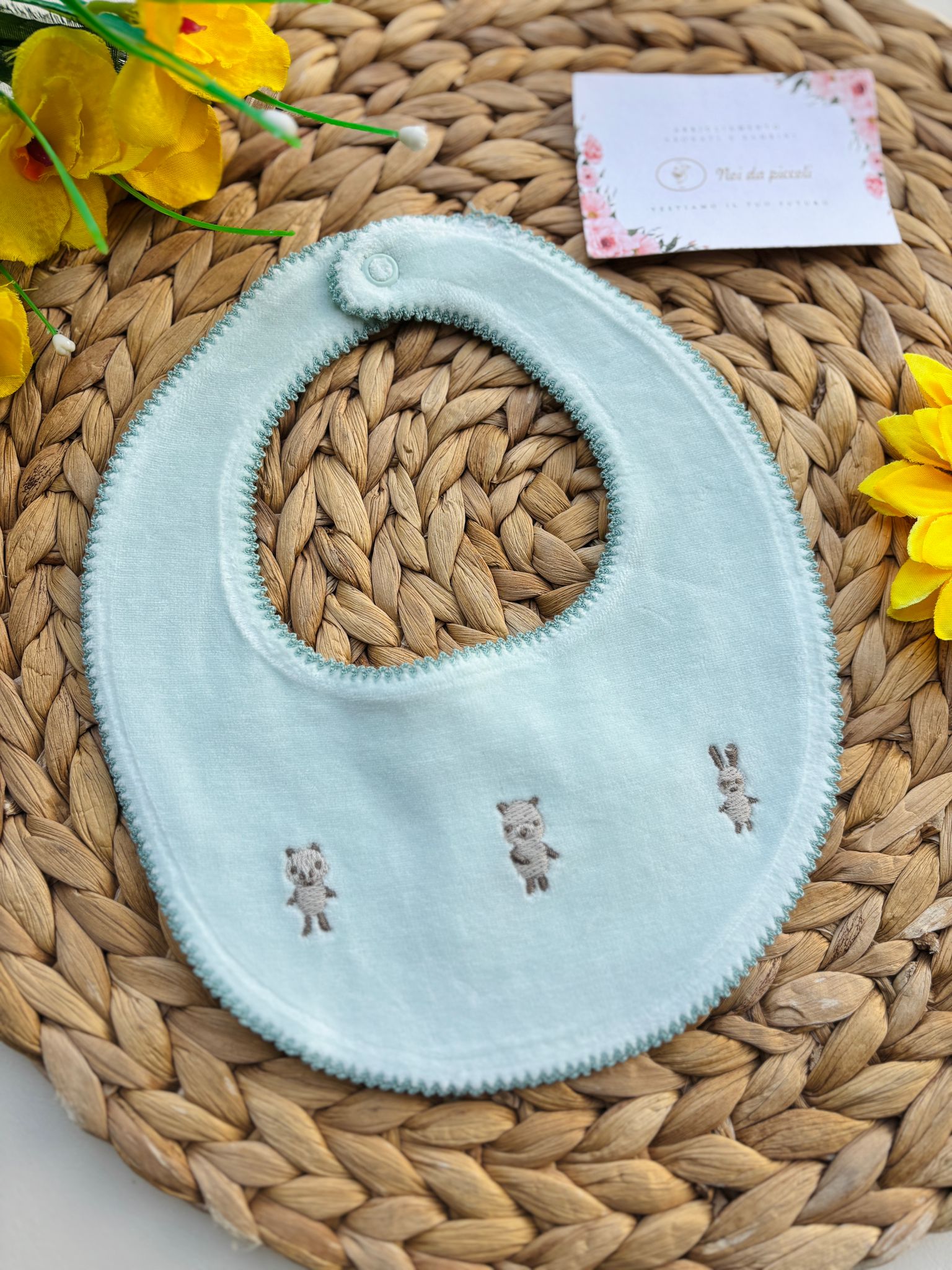 BAVETTA IN CINIGLIA VERDE ACQUA - Noi da piccoli