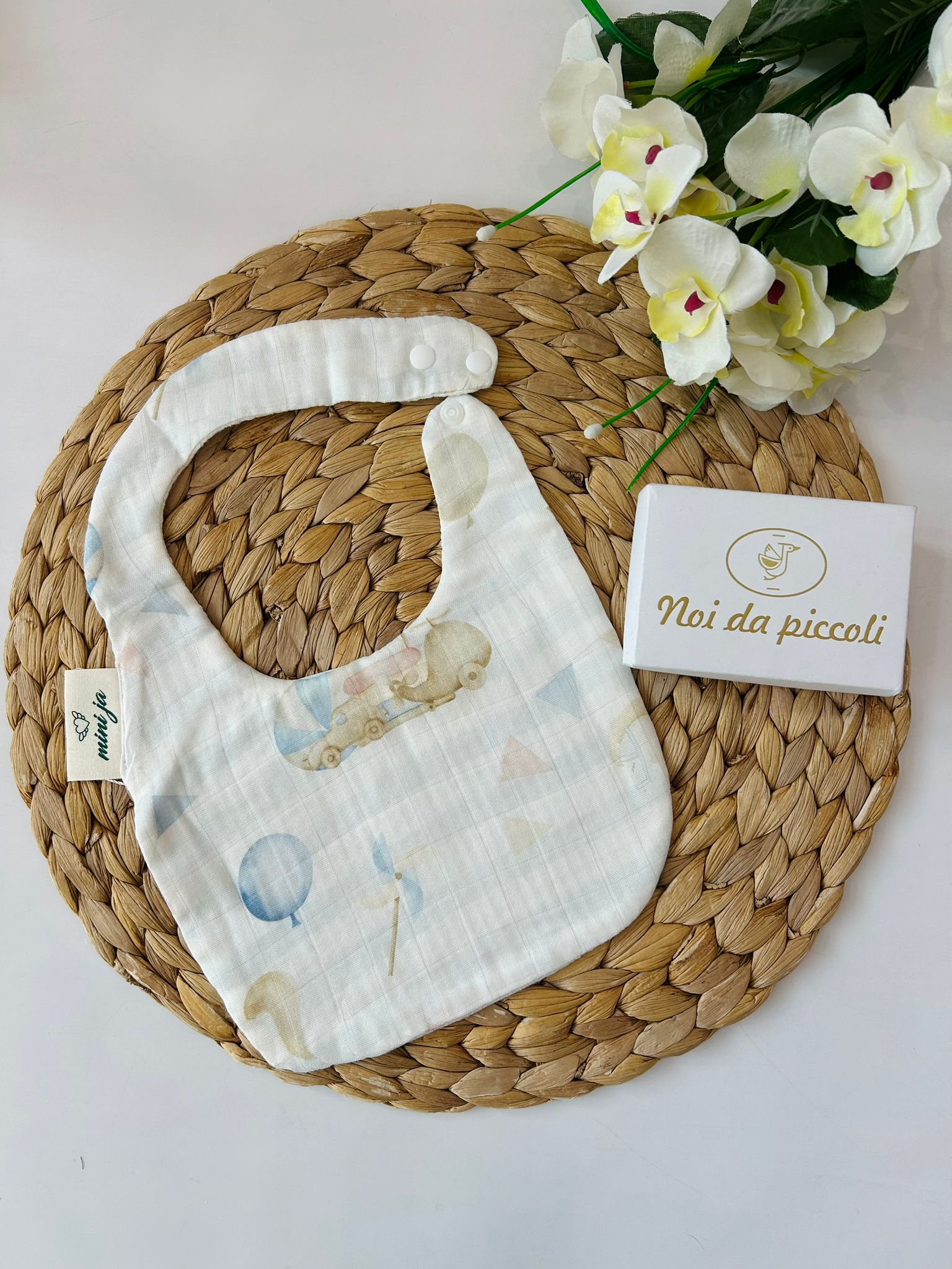 BAVETTA PARTY BABY BIANCO - Noi da piccoli