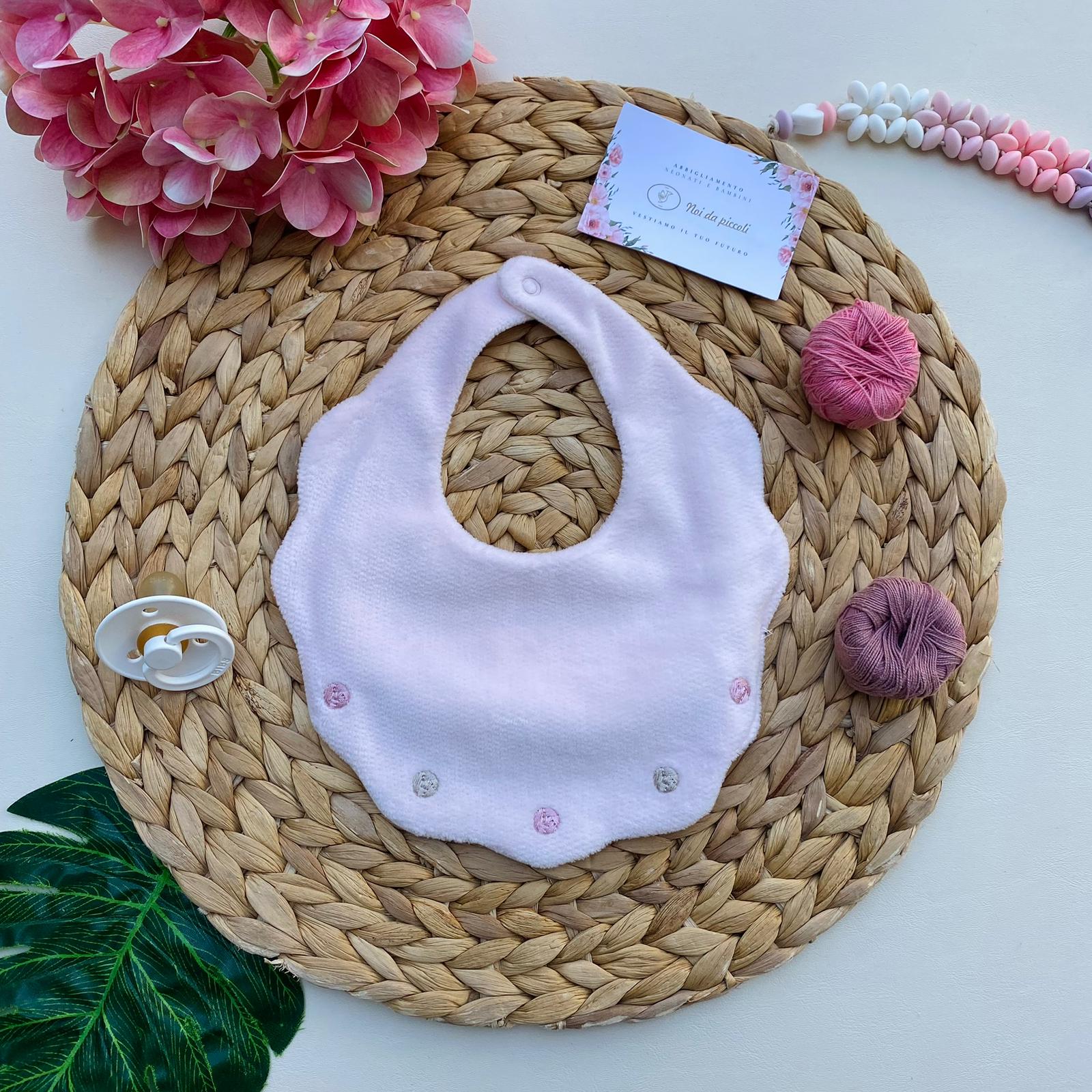 BAVETTA ROSA FILATO CALDO ROSA - Noi da piccoli