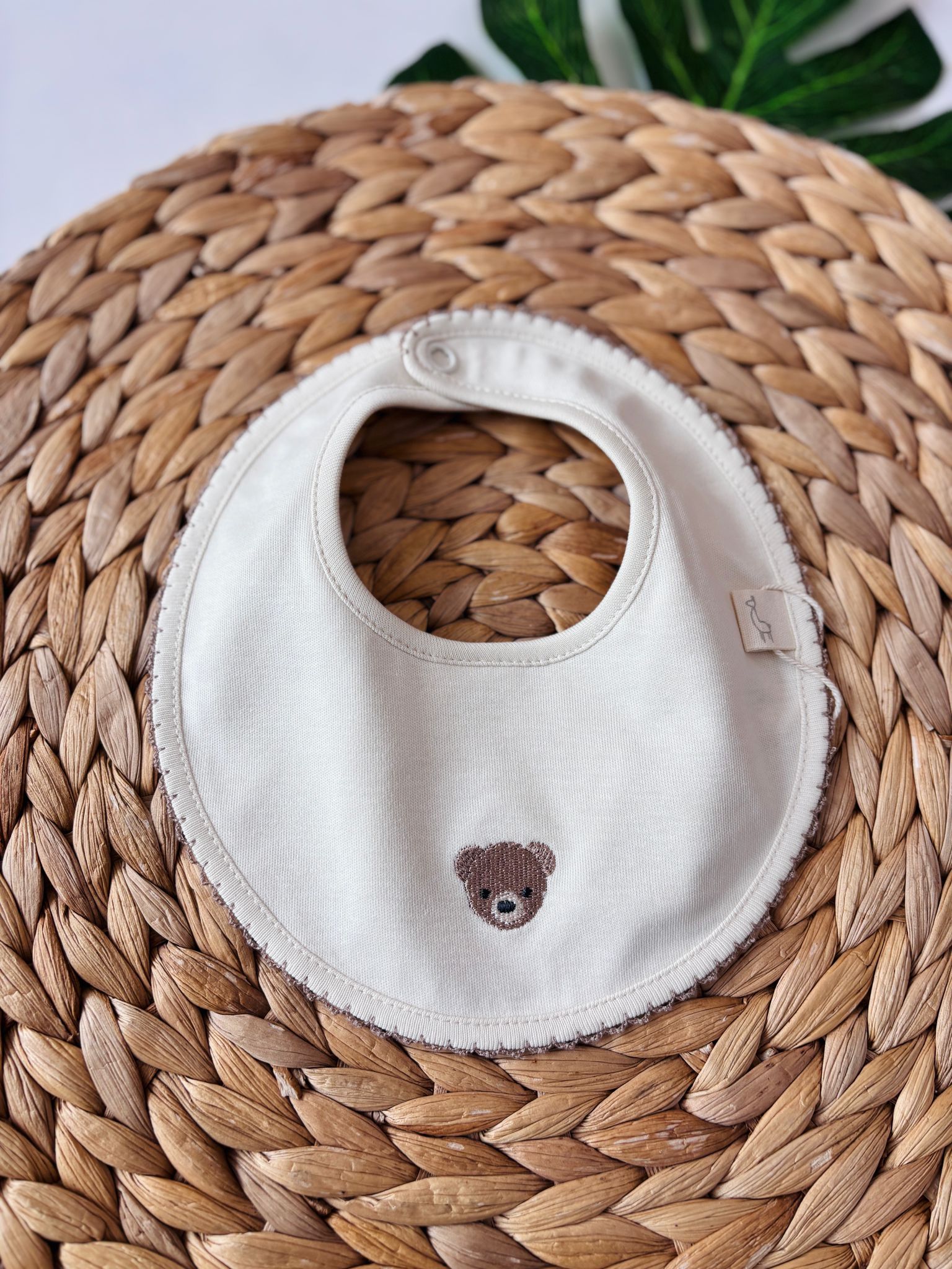 BAVETTO 100 % COTONE BEIGE - Noi da piccoli
