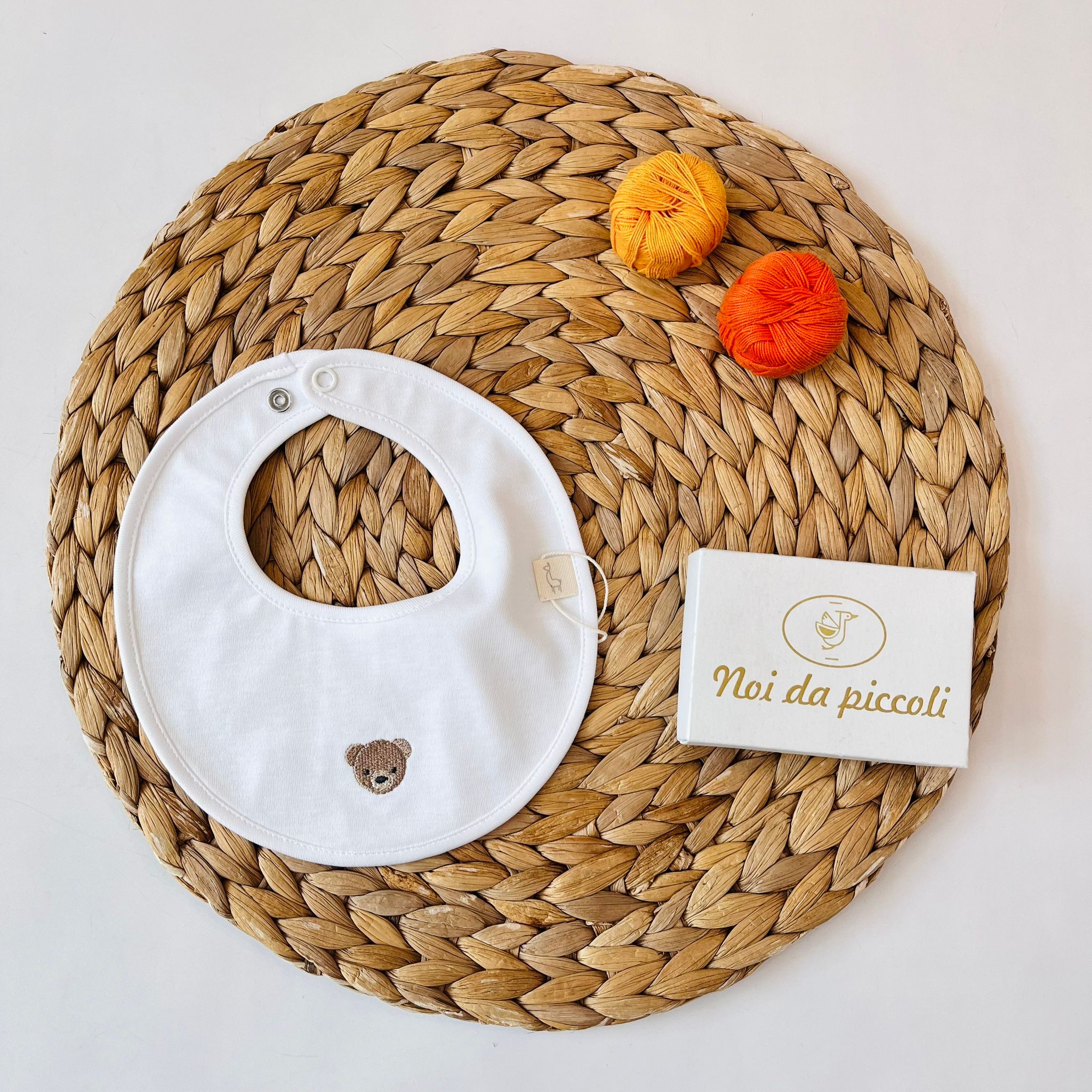 BAVETTO 100 % COTONE BIANCO - Noi da piccoli