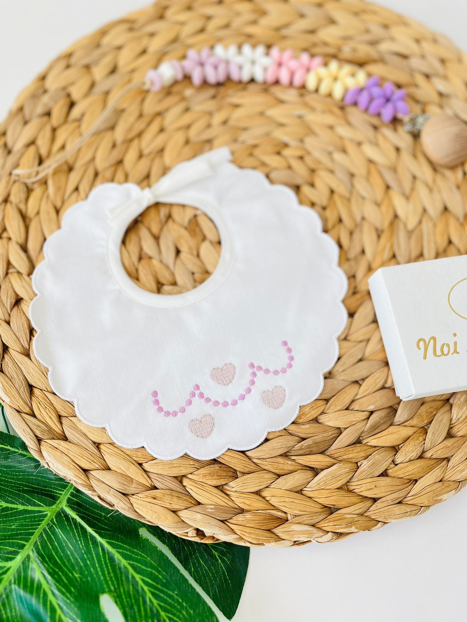 BAVETTO 100 % COTONE CICLAMINO MARSALA - Noi da piccoli