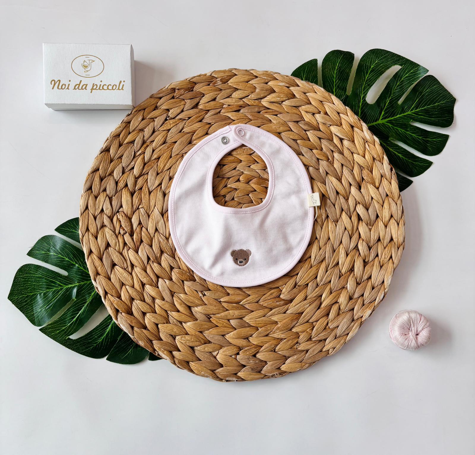 BAVETTO 100 % COTONE ROSA - Noi da piccoli