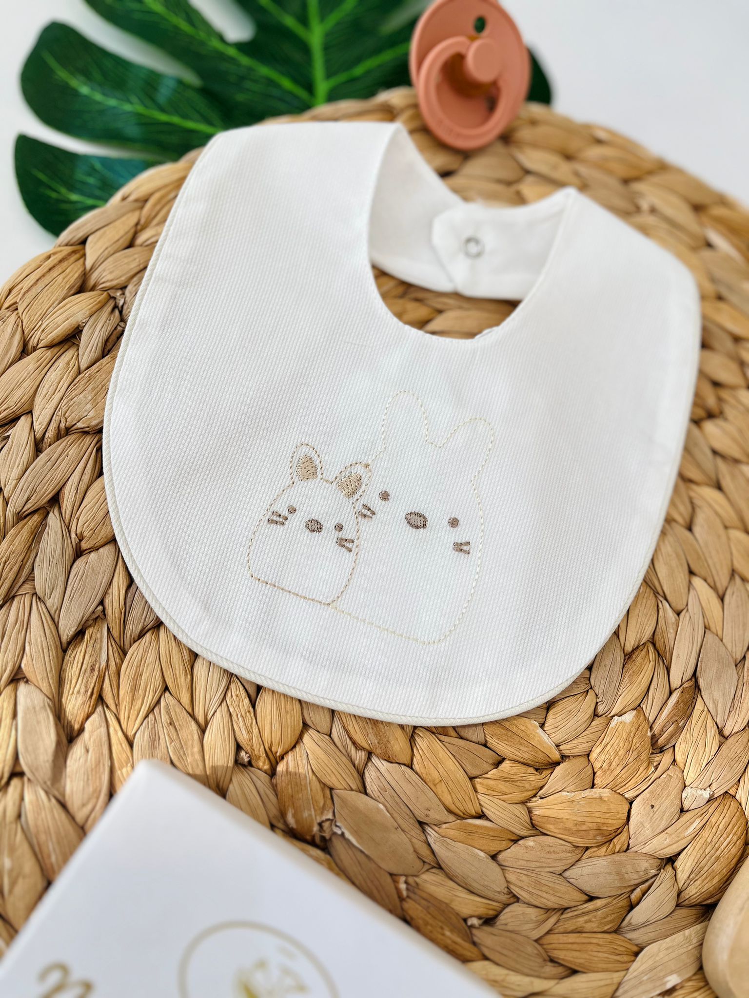 BAVETTO CONIGLIETTI BEIGE - Noi da piccoli