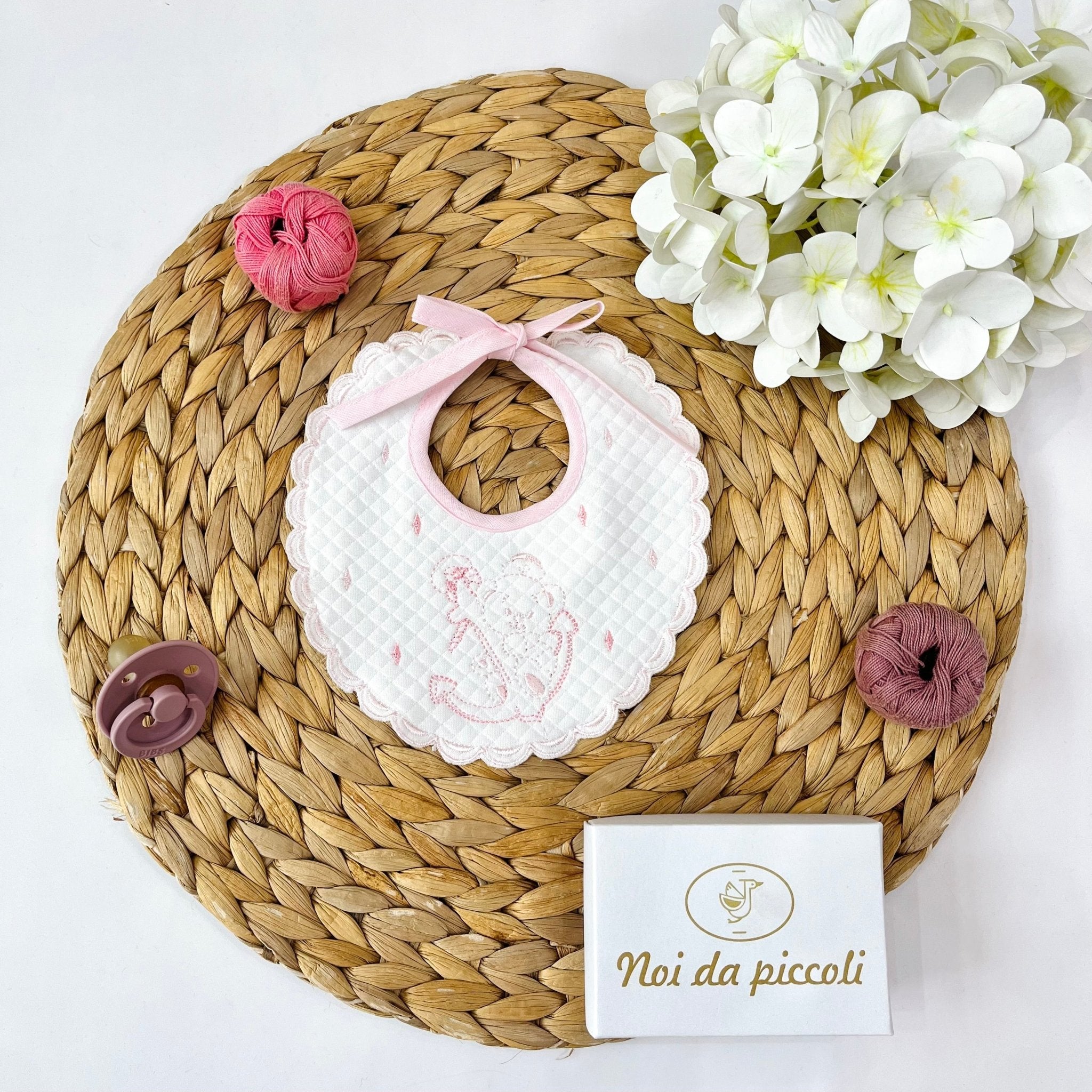 BAVETTO COTONE ORSETTO E ANCORA TRAPUNTATO - Noi da piccoli