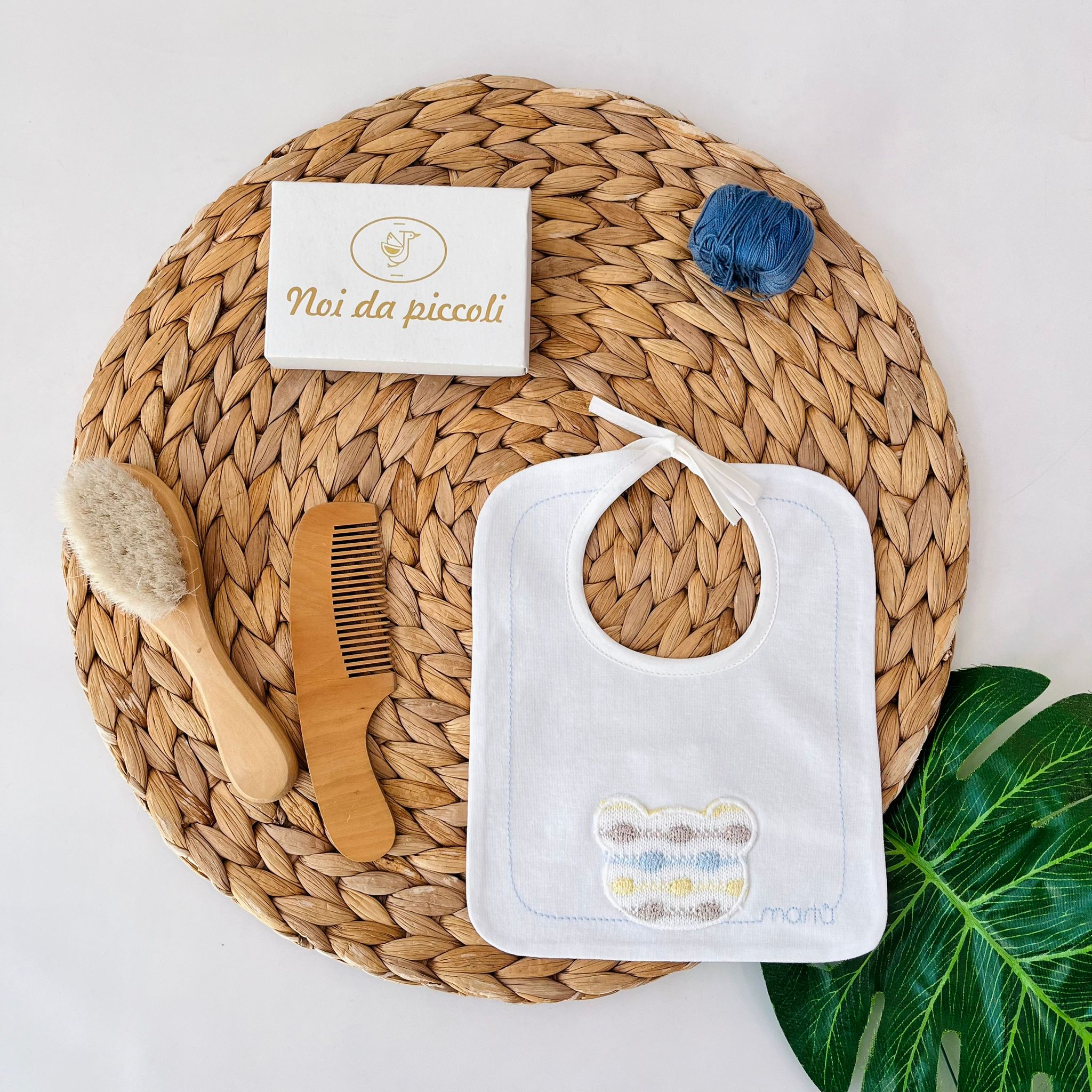 BAVETTO ORSETTO 100 % COTONE POLVERE MULTICOLOR - Noi da piccoli