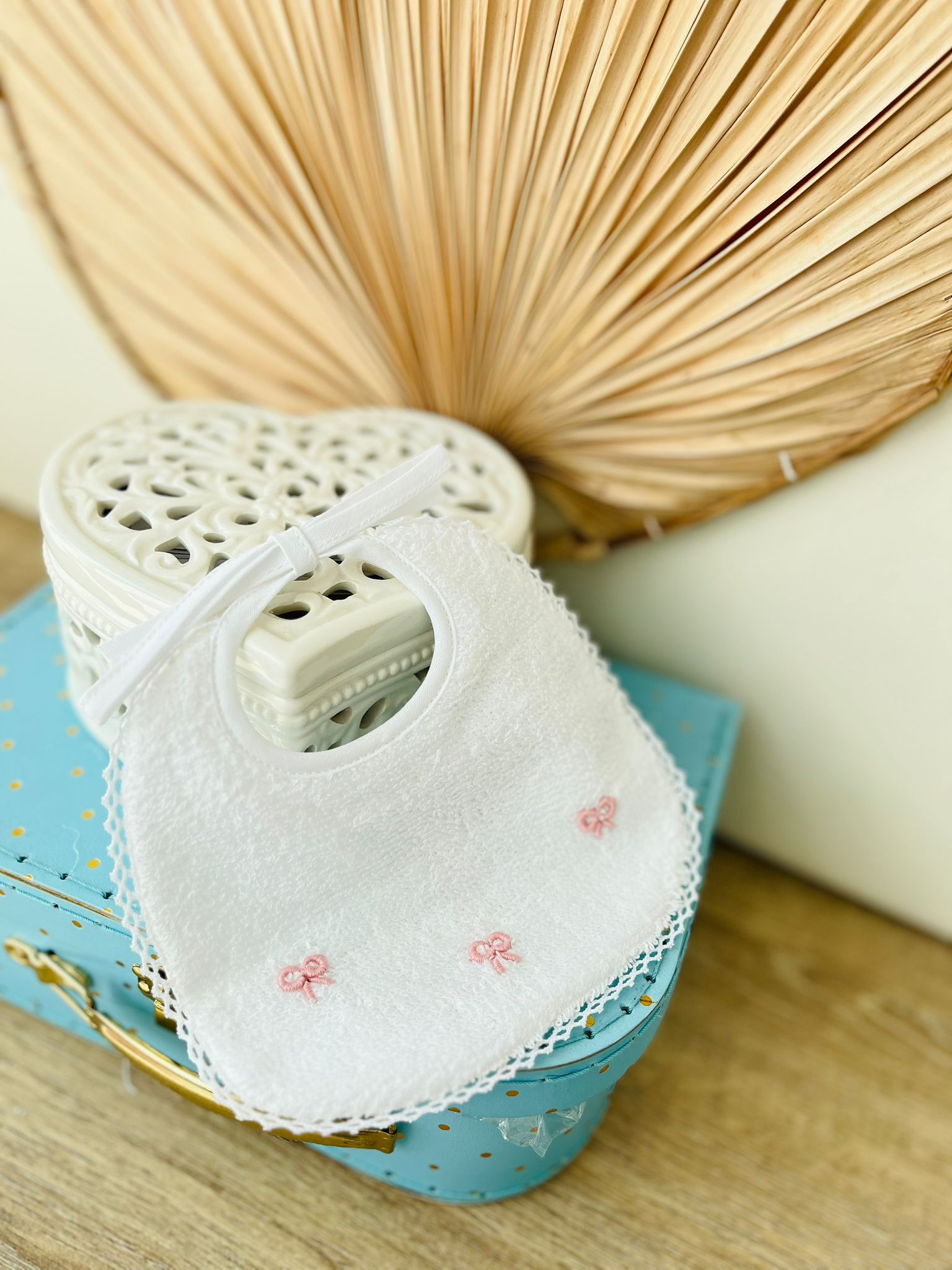 BAVETTO SOFFICE BIANCO ROSA - Noi da piccoli