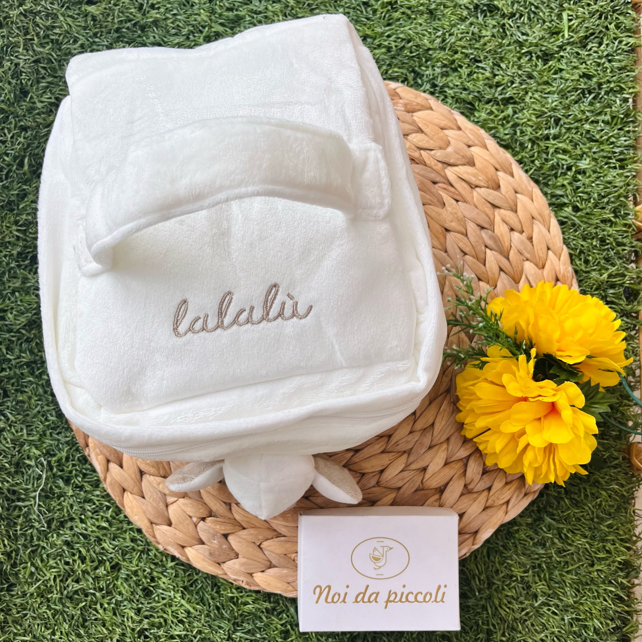 BEAUTYCASE PAPERELLA IN CINIGLIA BIANCO - Noi da piccoli