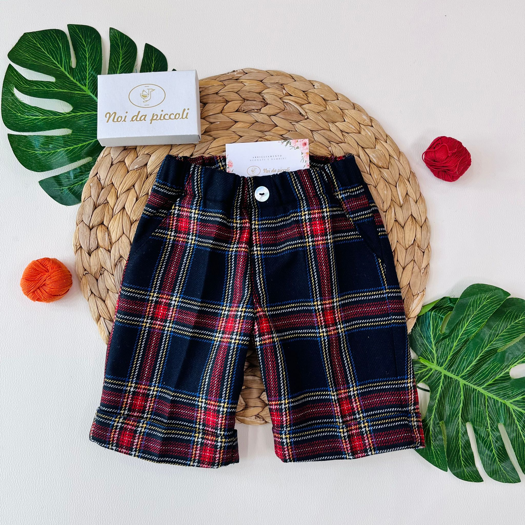 BERMUDA TARTAN BLU - Noi da piccoli