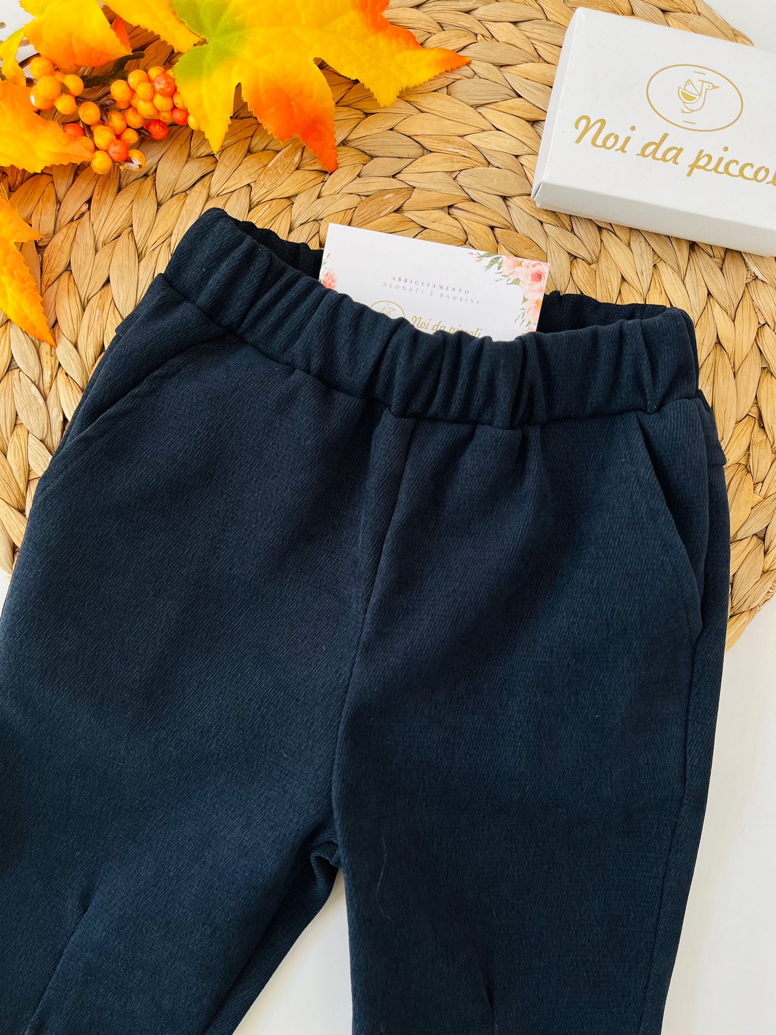 BERMUDA VELLUTINO A COSTINE BLU NAVY - Noi da piccoli