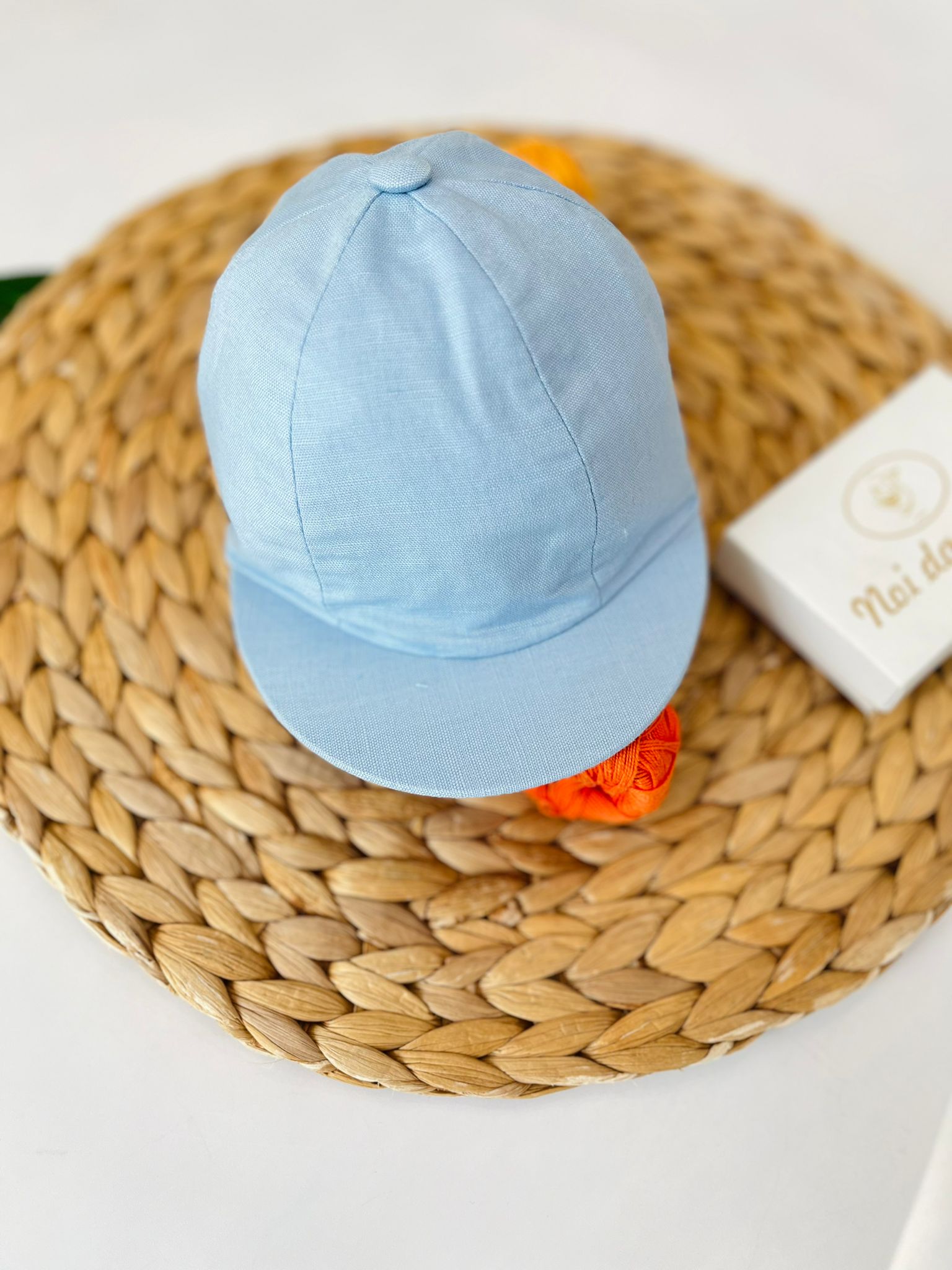 BERRETTO CON VISIERA COTONE FRESCO CIELO - Noi da piccoli