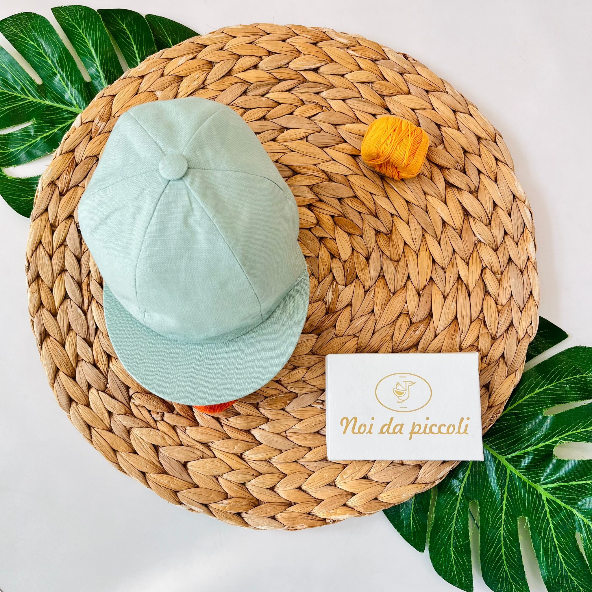 BERRETTO CON VISIERA COTONE FRESCO VERDE - Noi da piccoli