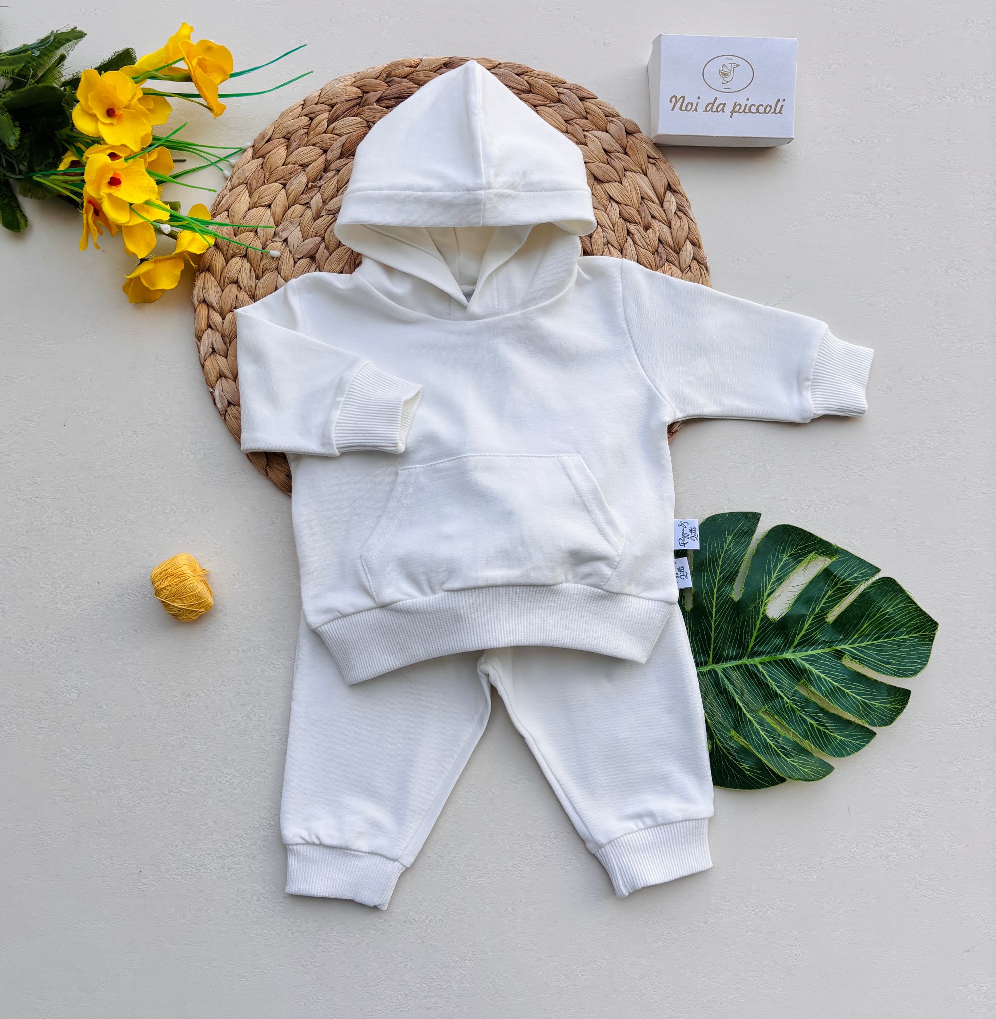 COMPLETO 2PZ 100 % COTONE PANNA