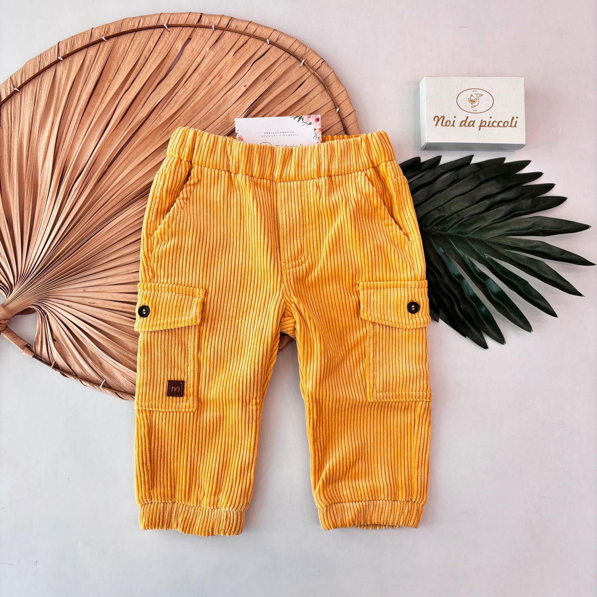 PANTALONE IN VELLUTO GIALLO
