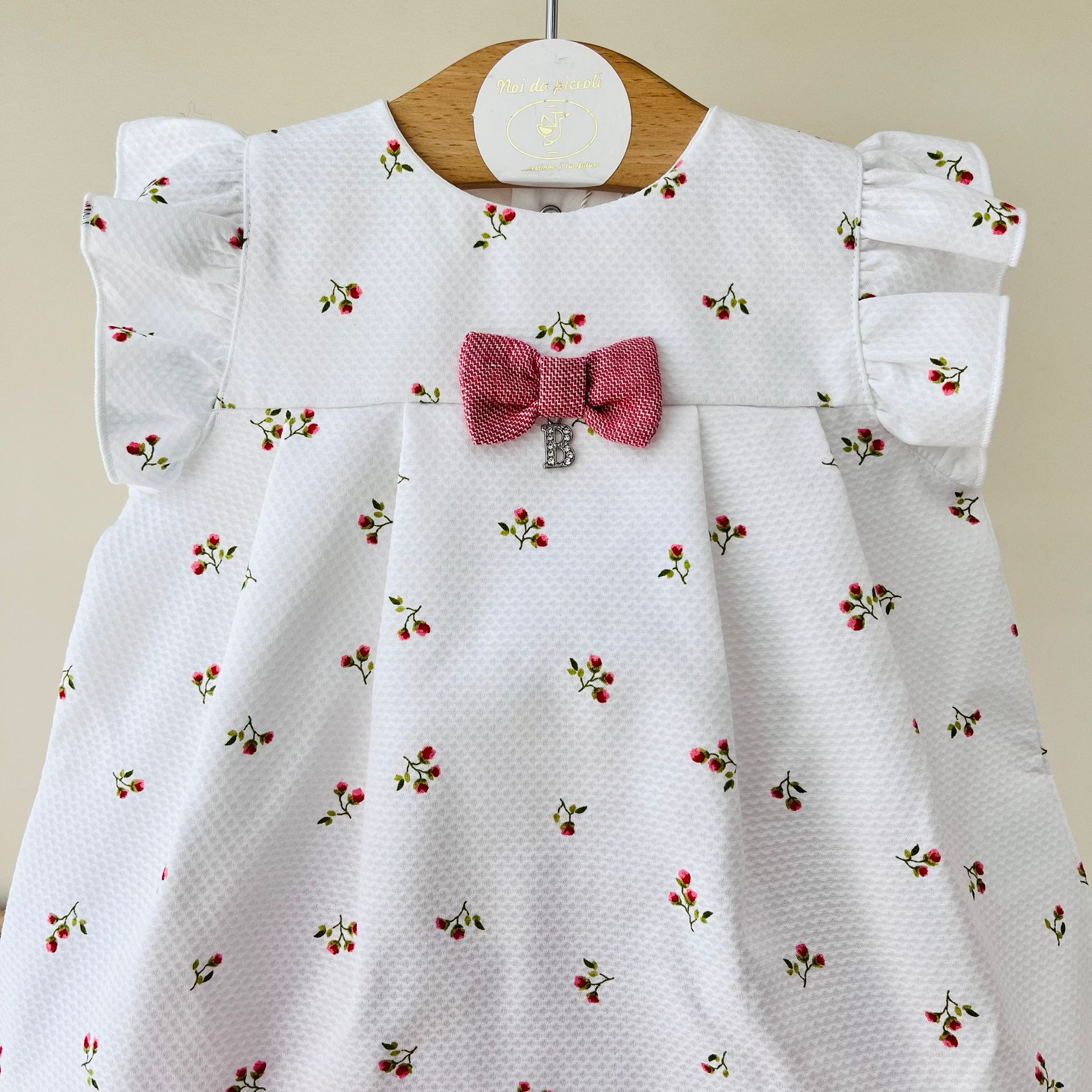 BLUSA CON CULOTTINA 100 % COTONE BIANCO - Noi da piccoli