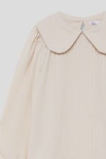 Blusa IN COTONE CALDO CON COLLETTO PANNA - Noi da piccoli