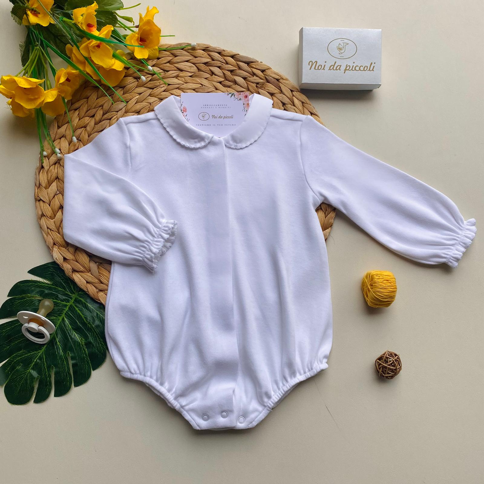 BODY A MANICA LUNGA 100% ACRILICO CRUDO - Noi da piccoli