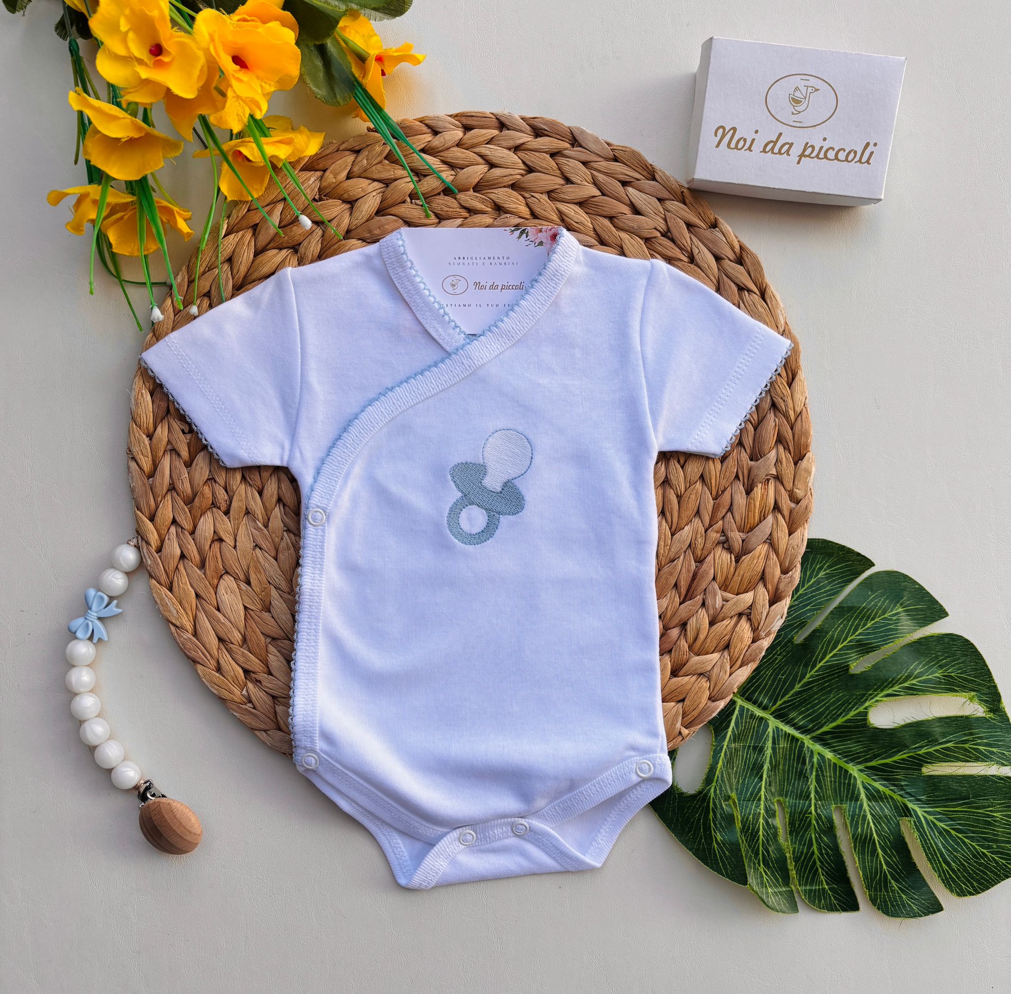 BODY ANTIPANICO CIUCCIOTTO COTONE CALDO BIANCO - Noi da piccoli