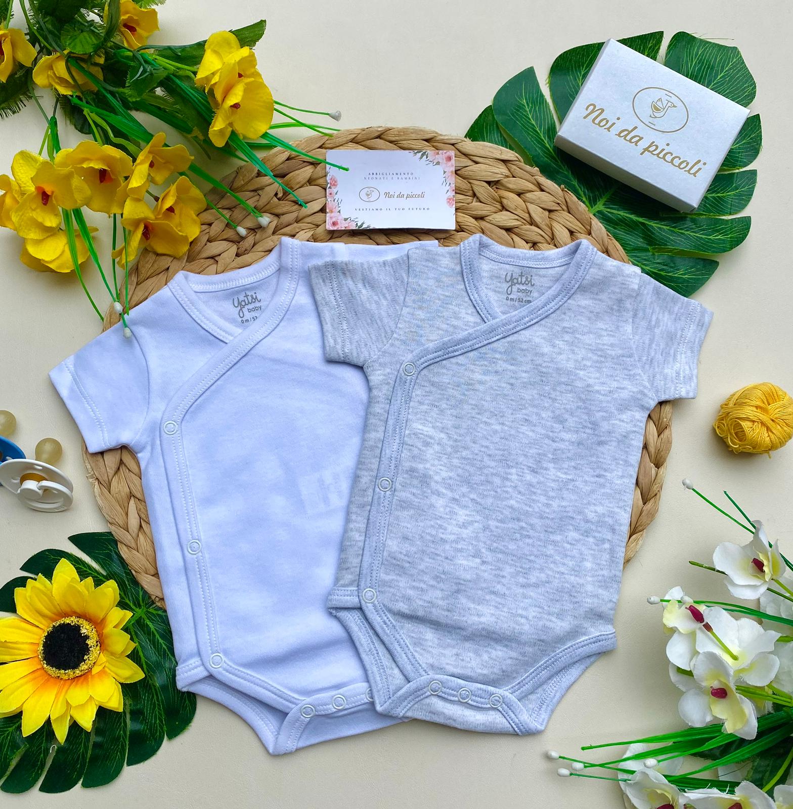 body bi - pack 100 % COTONE BIANCO - Noi da piccoli