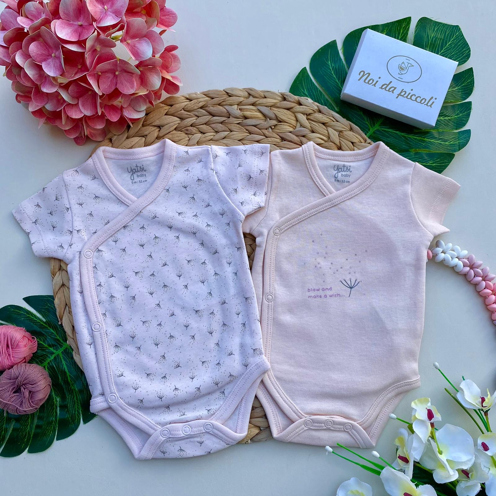 body bi - pack 100 % COTONE ROSA - Noi da piccoli