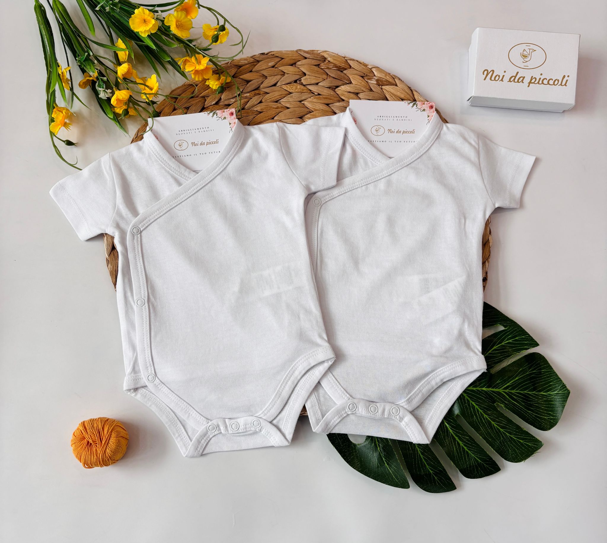 BODY BIPACK IN COTONE BIANCO - Noi da piccoli