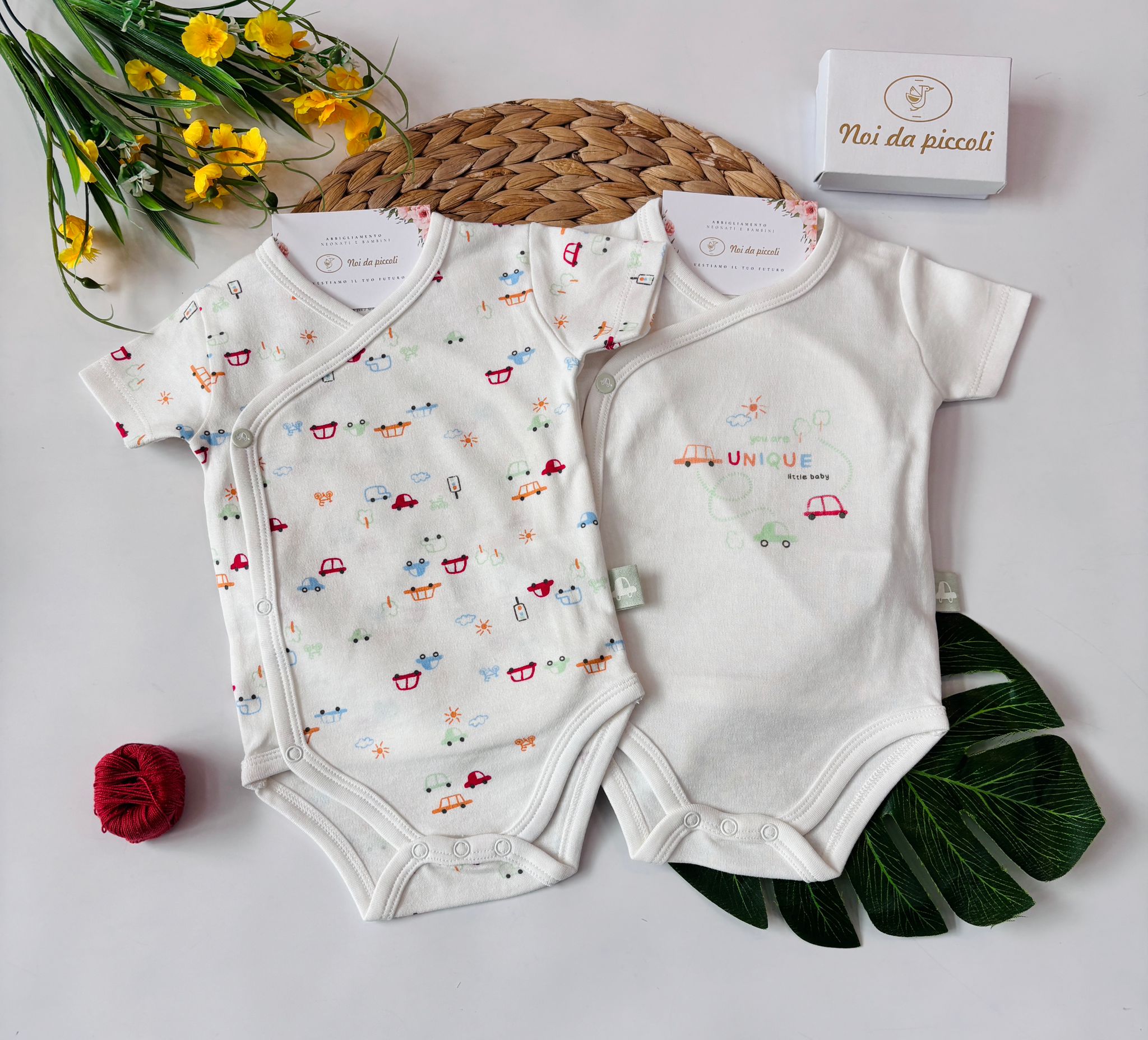 BODY BIPACK IN COTONE BIANCO - Noi da piccoli