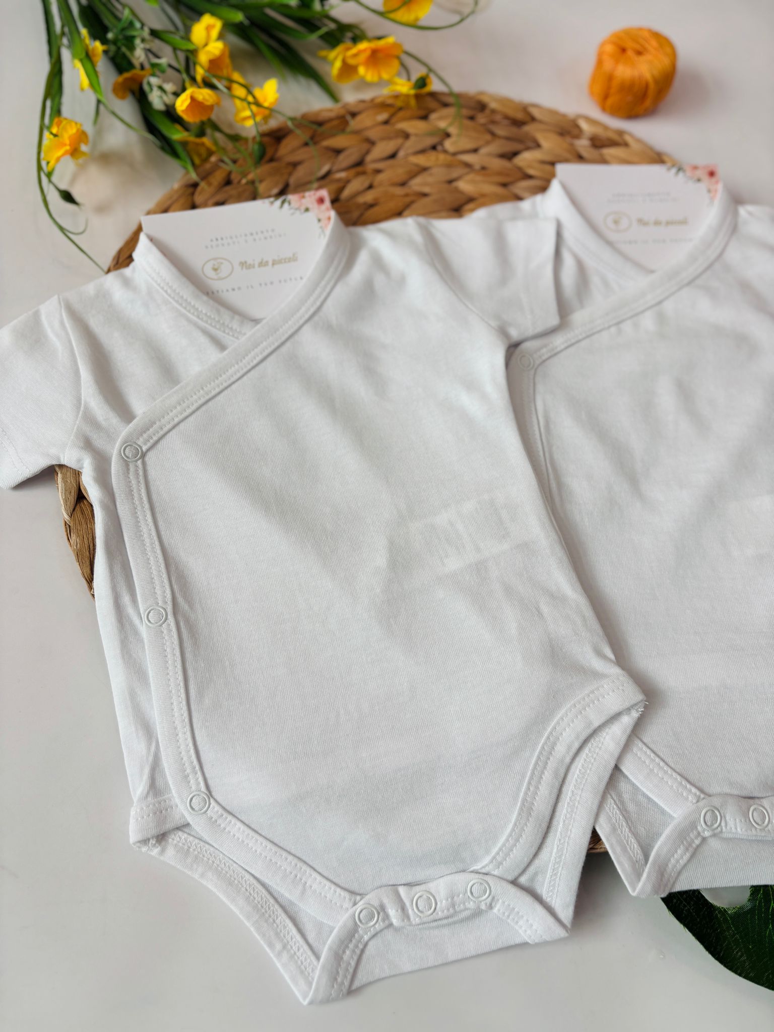 BODY BIPACK IN COTONE BIANCO - Noi da piccoli