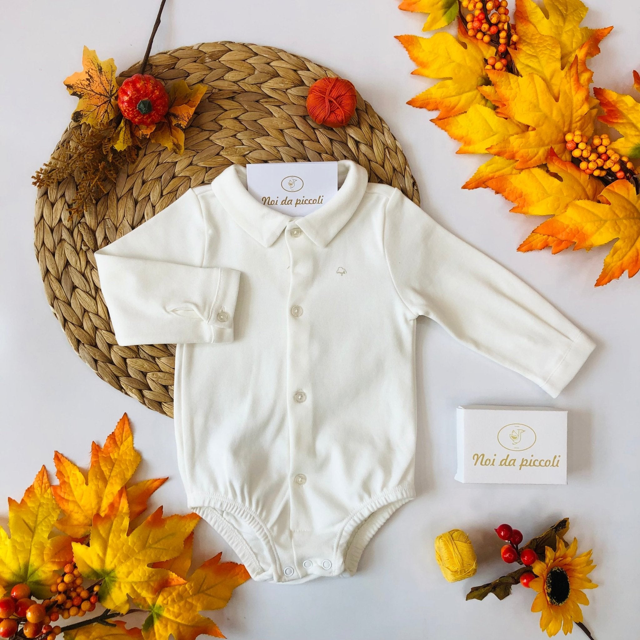 BODY CAMICINA CALDO COTONE CRUDO - Noi da piccoli