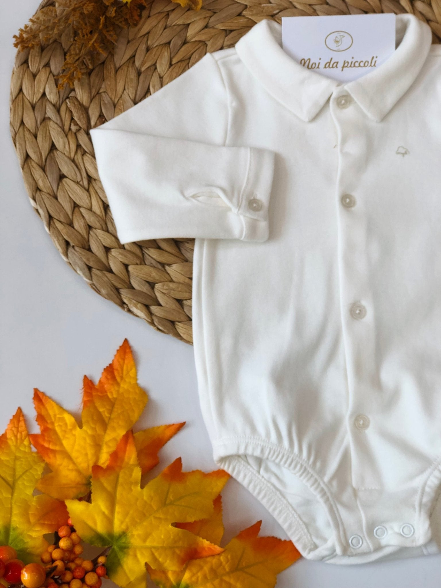 BODY CAMICINA CALDO COTONE CRUDO - Noi da piccoli