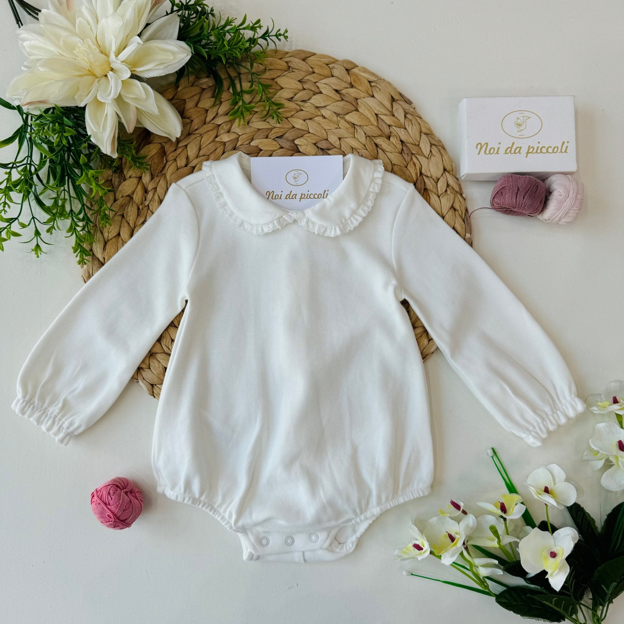 BODY COLLO TONDO CALDO COTONE CRUDO - Noi da piccoli