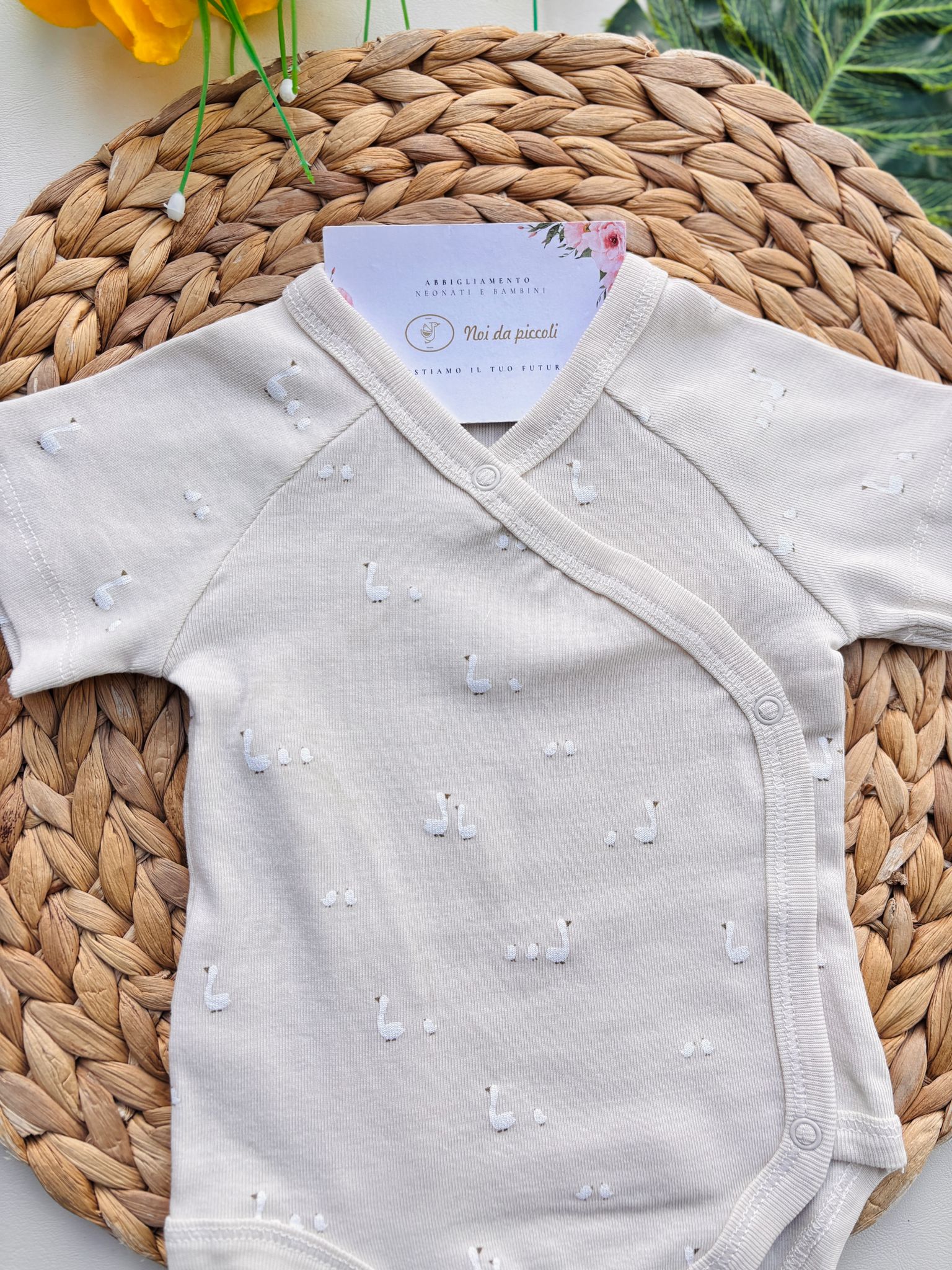 BODY IN COTONE ANTIPANICO OCHETTE CREMA - Noi da piccoli