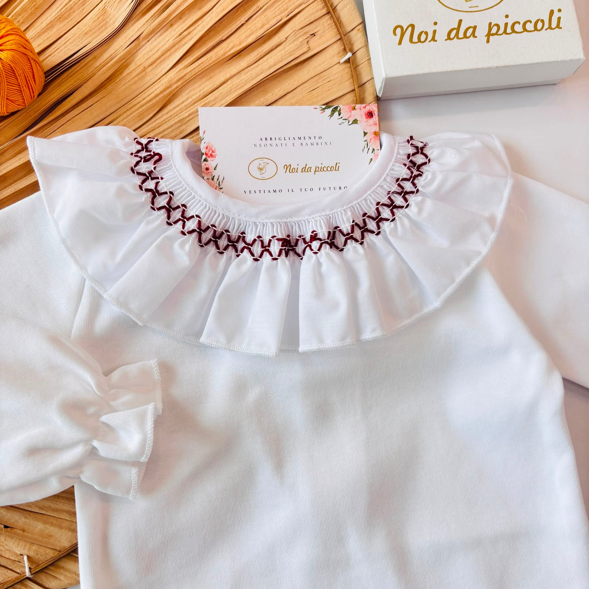 BODY IN COTONE CALDO ROSSO - Noi da piccoli