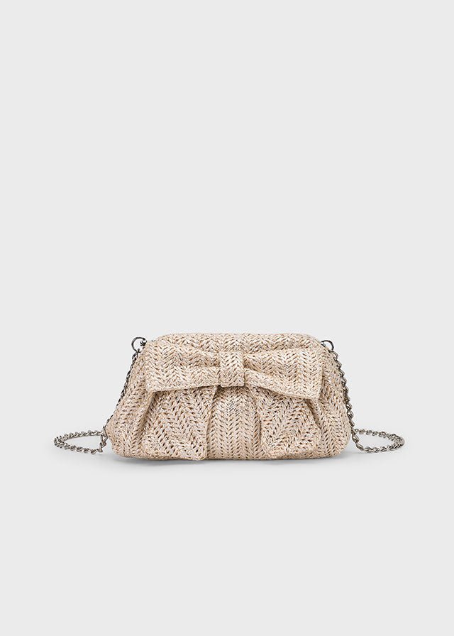 BORSA FIOCCO CON TRACOLLA BEIGE - Noi da piccoli