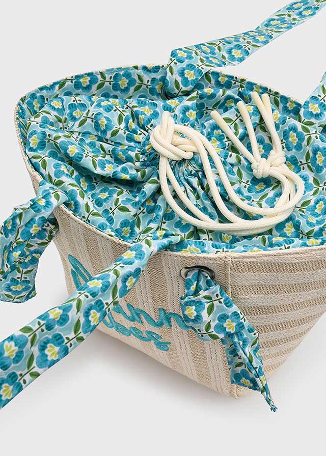 BORSA MARE "SUNNY VIBES" BEIGE VERDE - Noi da piccoli