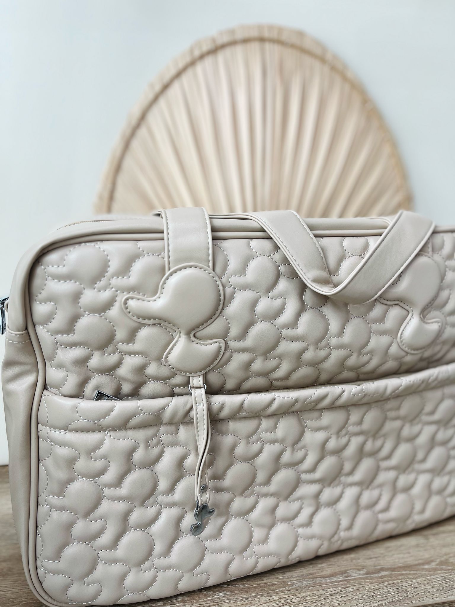 BORSA MATERNITA' TRAPUNTATA PAPERELLA BEIGE - Noi da piccoli