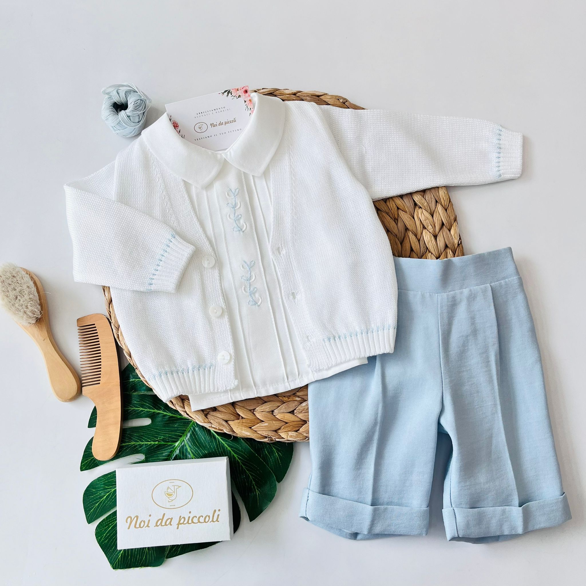 COMPLETO 3PZ PRINCE BIANCO CIELO