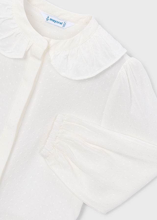 BLUSA IN COTONE CALDO CRUDO