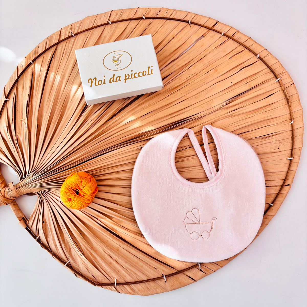 BAVETTA ciniglia con carrozzina ROSA