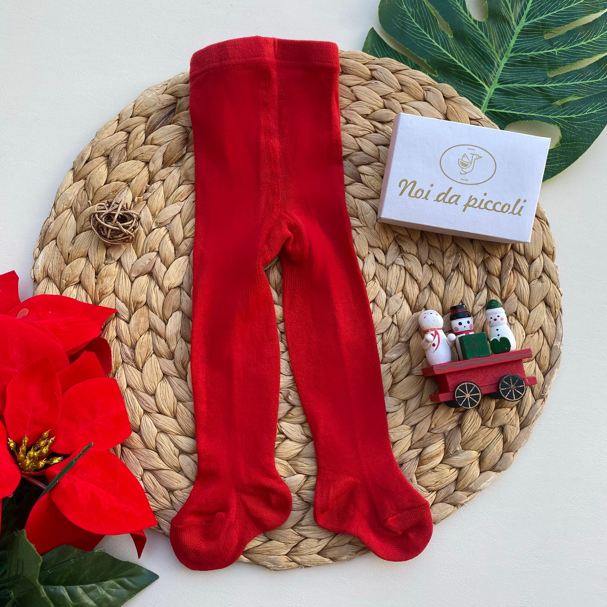 CALZE IN FILATO CALDO FILATO CALDO ROSSO - Noi da piccoli