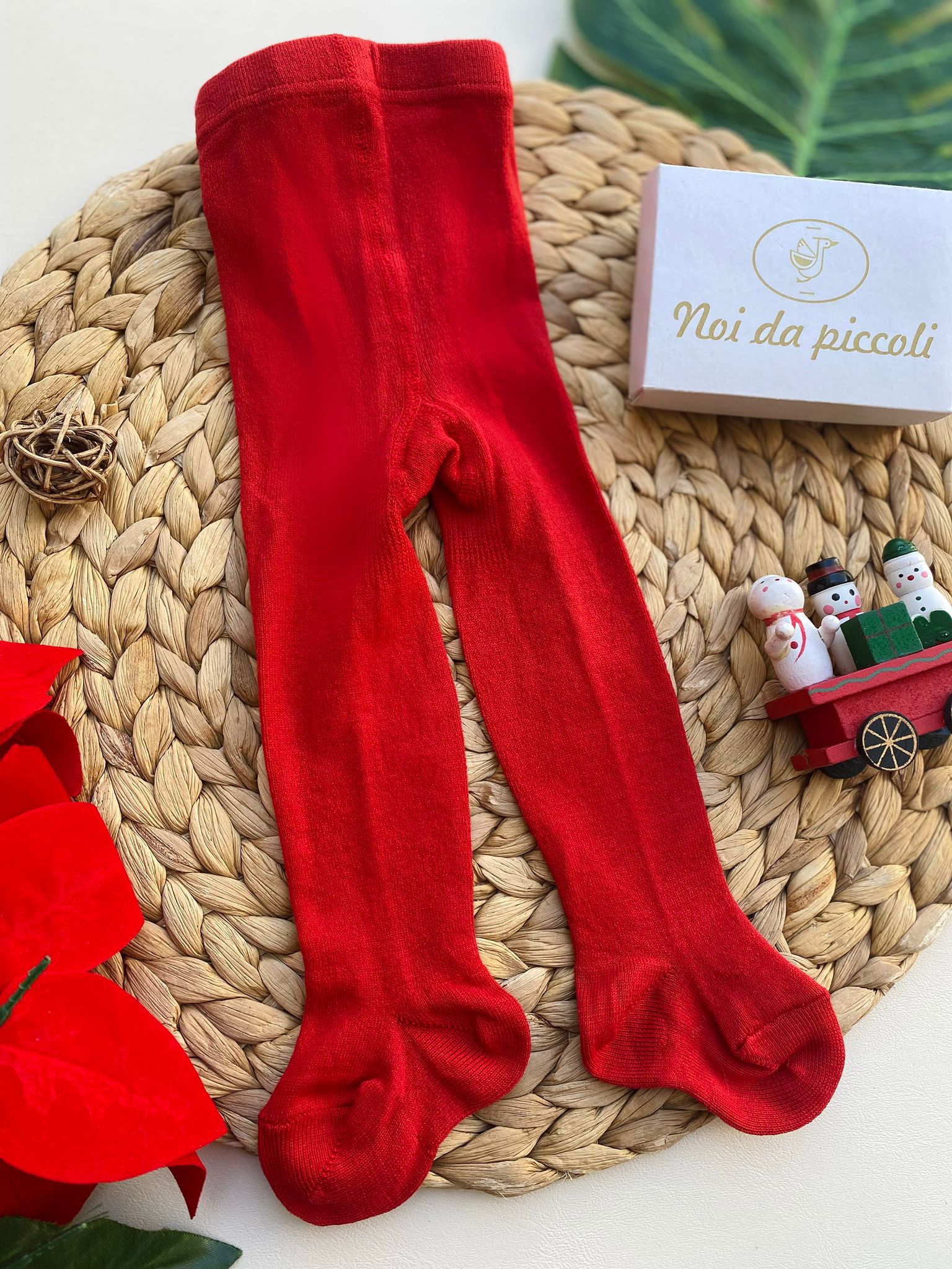 CALZE IN FILATO CALDO FILATO CALDO ROSSO - Noi da piccoli