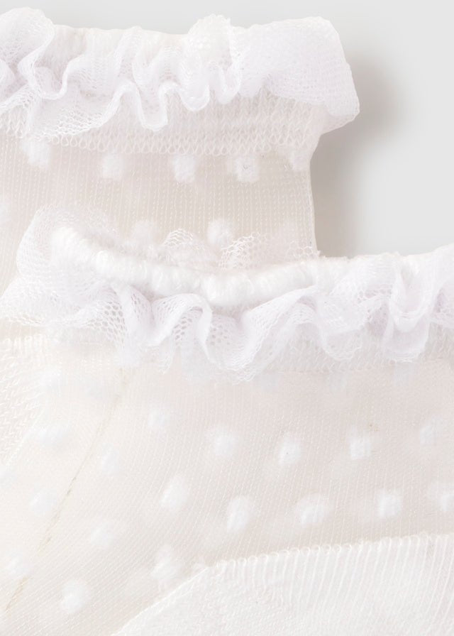CALZINI CON DISEGNINI E TULLE BIANCO - Noi da piccoli
