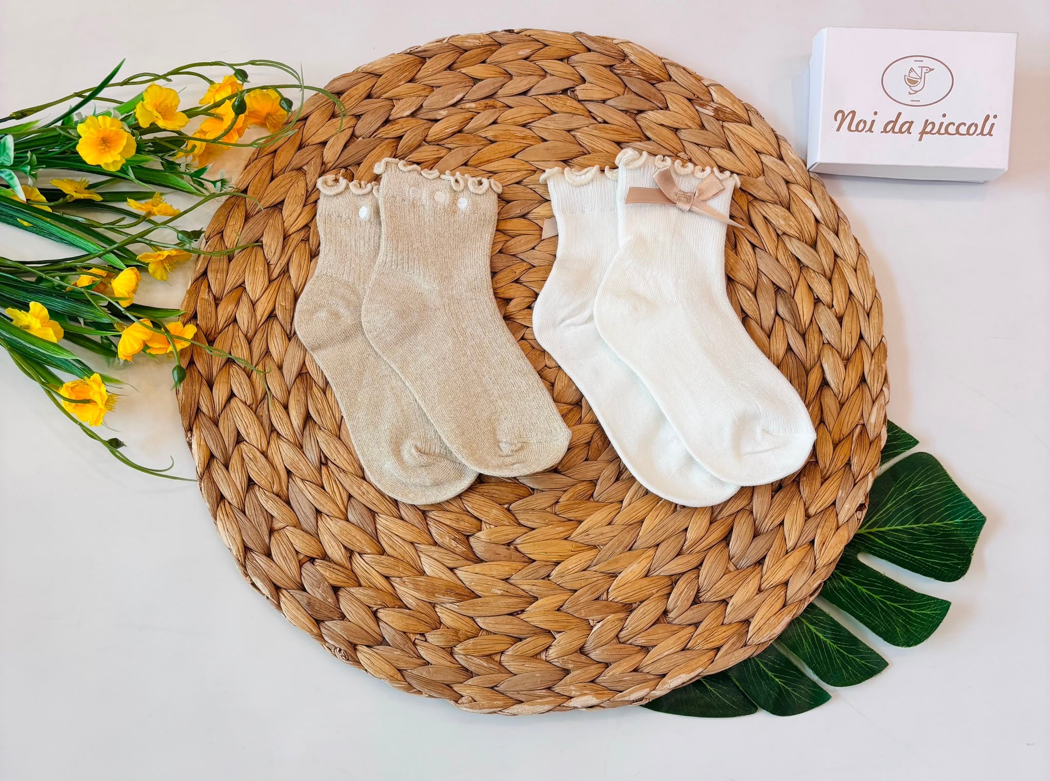 CALZINI COTONE CALDO CHAMPAGNE - Noi da piccoli
