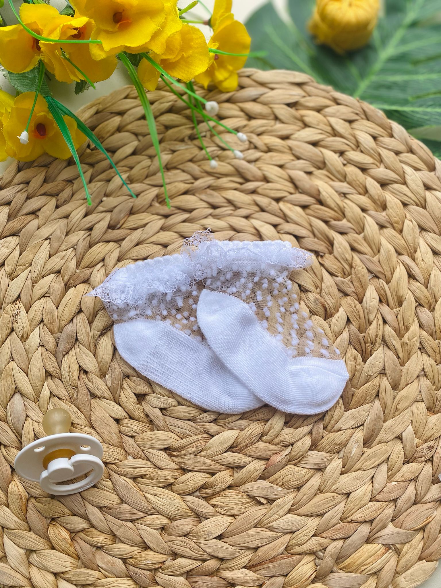 CALZINI IN COLORAZONE CRUDO A POIS - Noi da piccoli