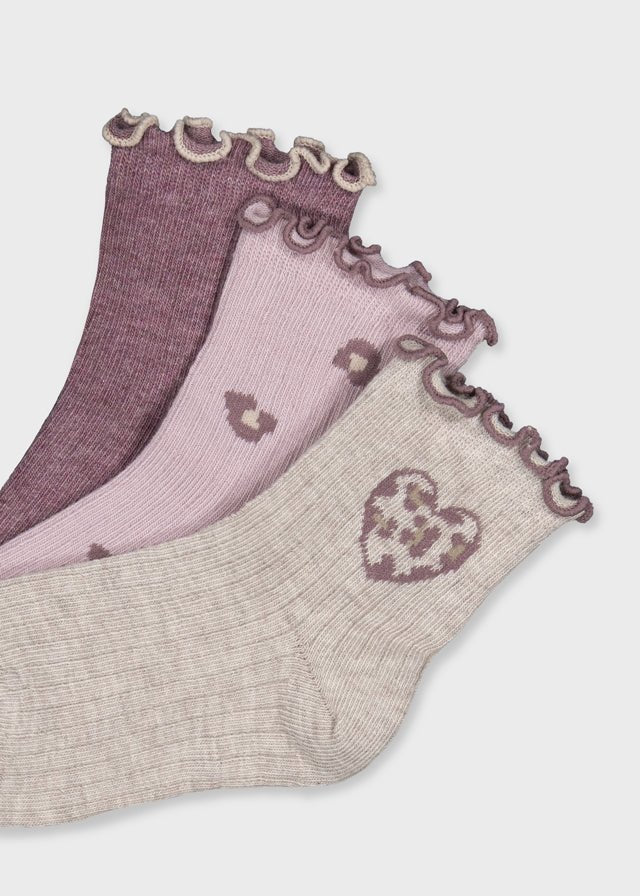 CALZINI ROSA CON CUORICINI IN COTONE CALDO - Noi da piccoli