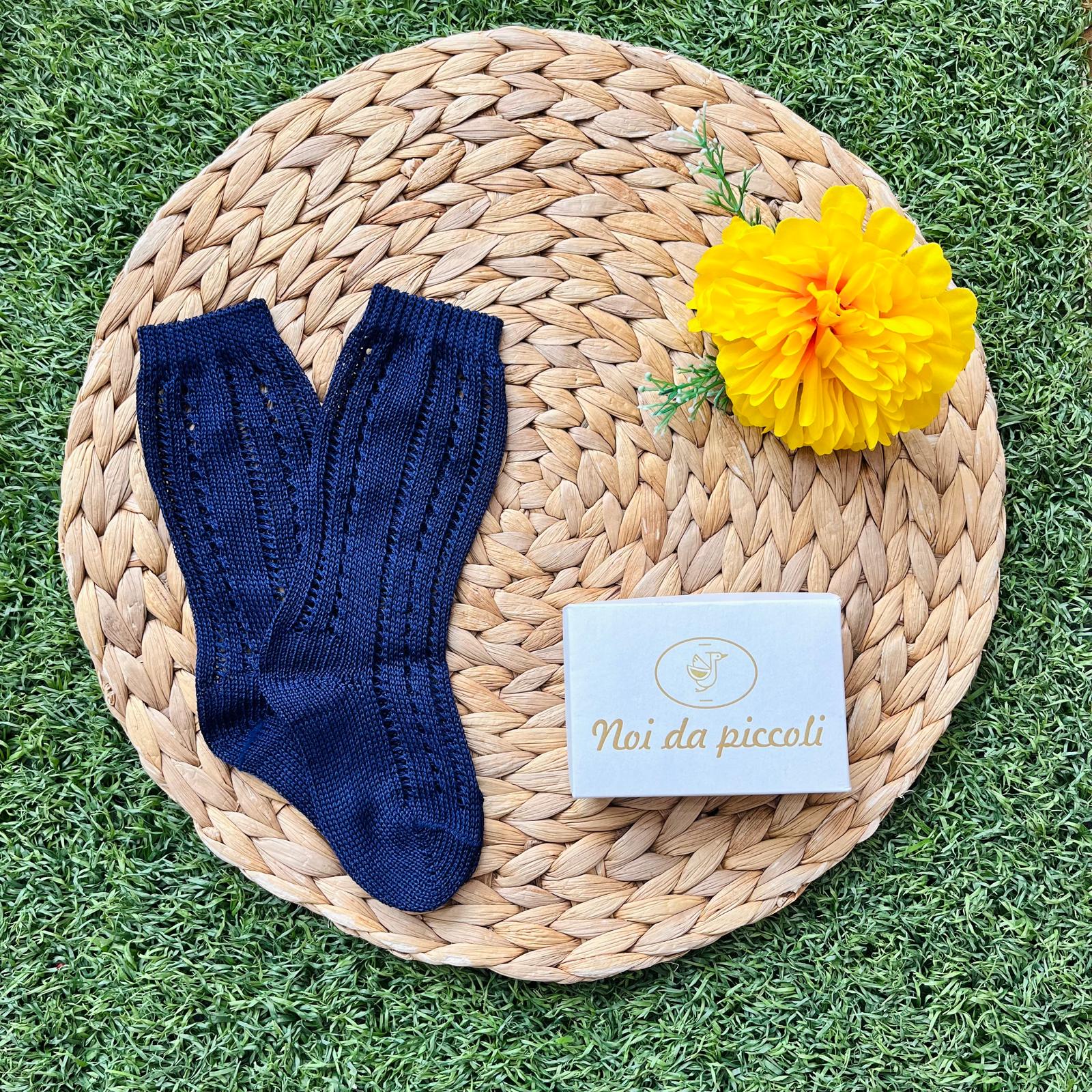 CALZINO ALTO 100% FILO DI SCOZIA Bianco - Noi da piccoli