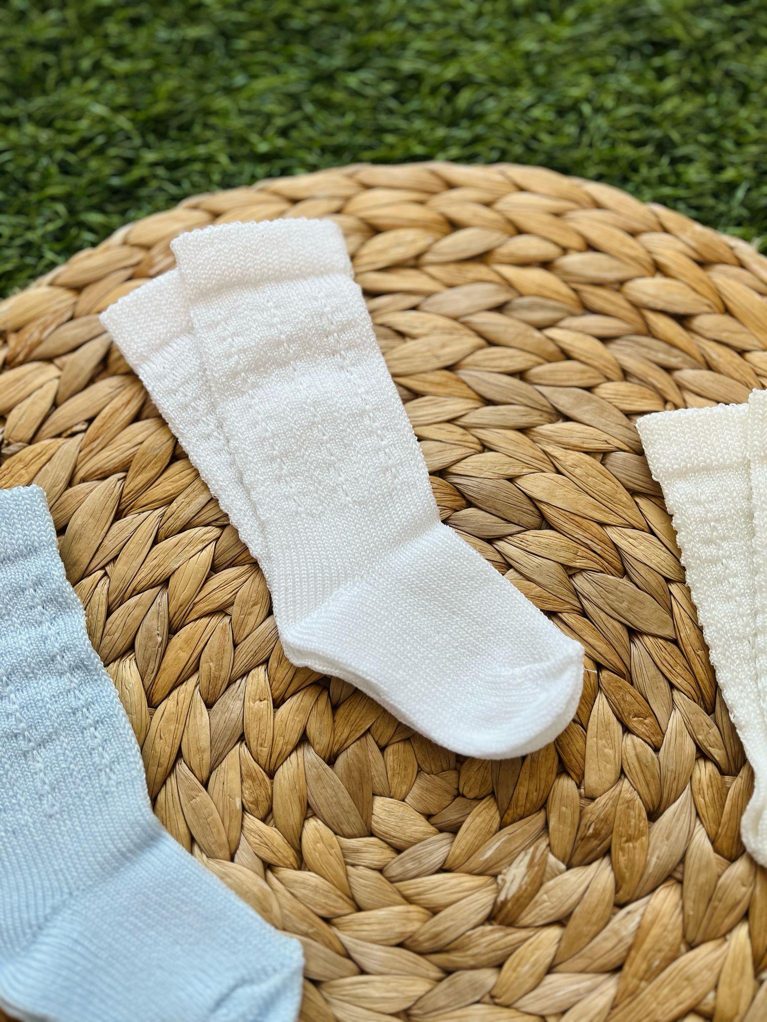 CALZINO ALTO TRAMATO IN COTONE - Noi da piccoli