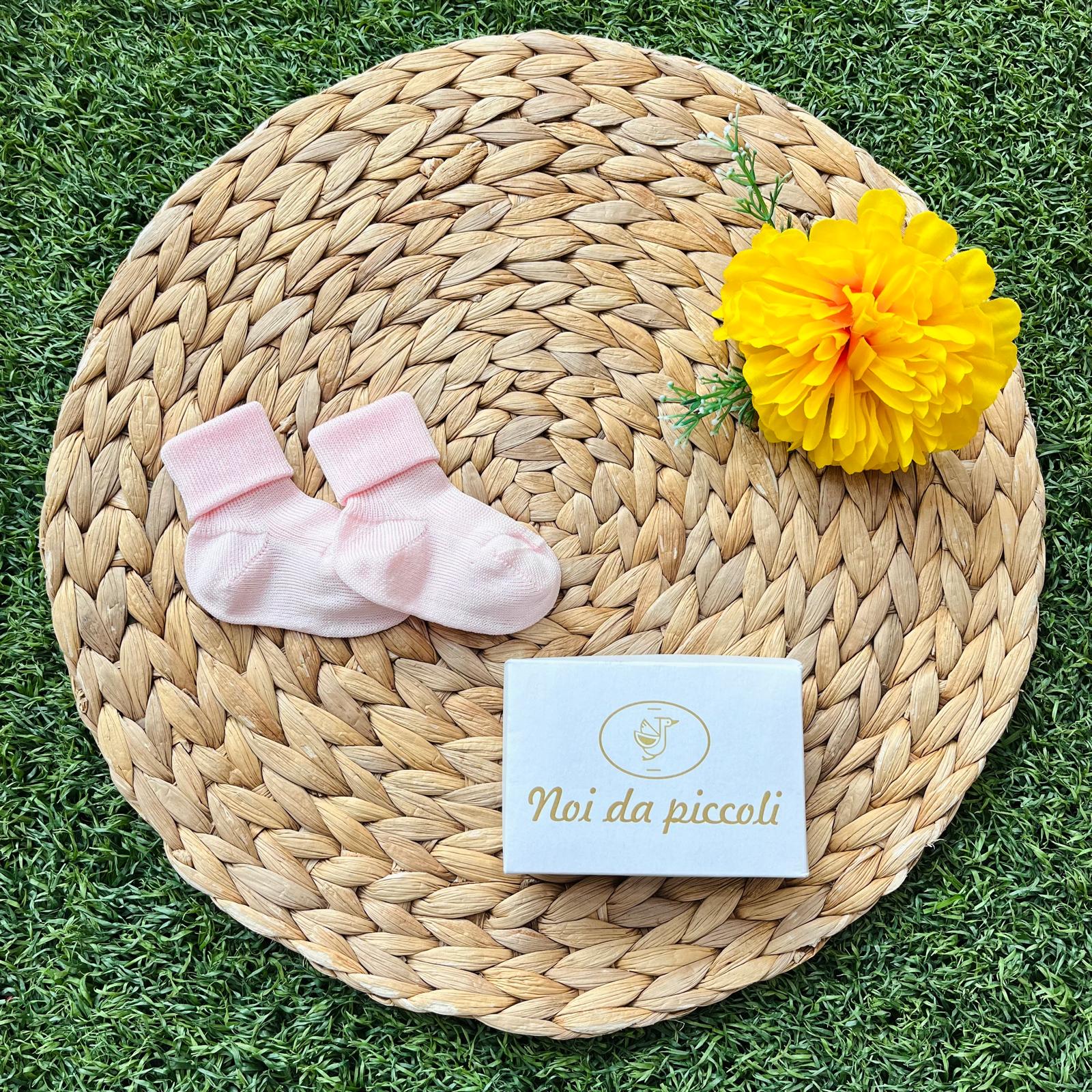 CALZINO NASCITA 100 % COTONE Avorio - Noi da piccoli